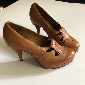 Leather Pumps Shoes Vintage Style